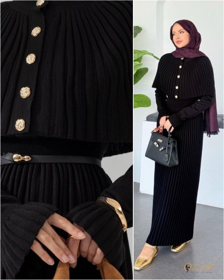 فستان بليسيه مع كاب