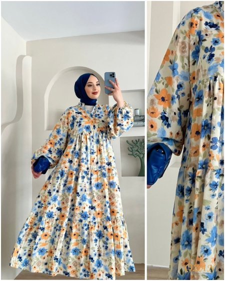 فستان مورّد 🌸 <br> <span class='text-color-warm'>نفذت الكمية ( Sold Out )</span>